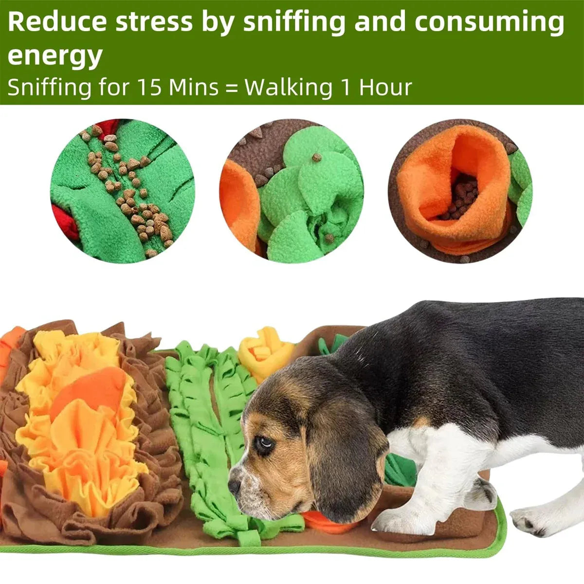 Pet Snuffle Mat Dog Hiding Toy Washable Interactive Puzzle Mat Boredom Relief