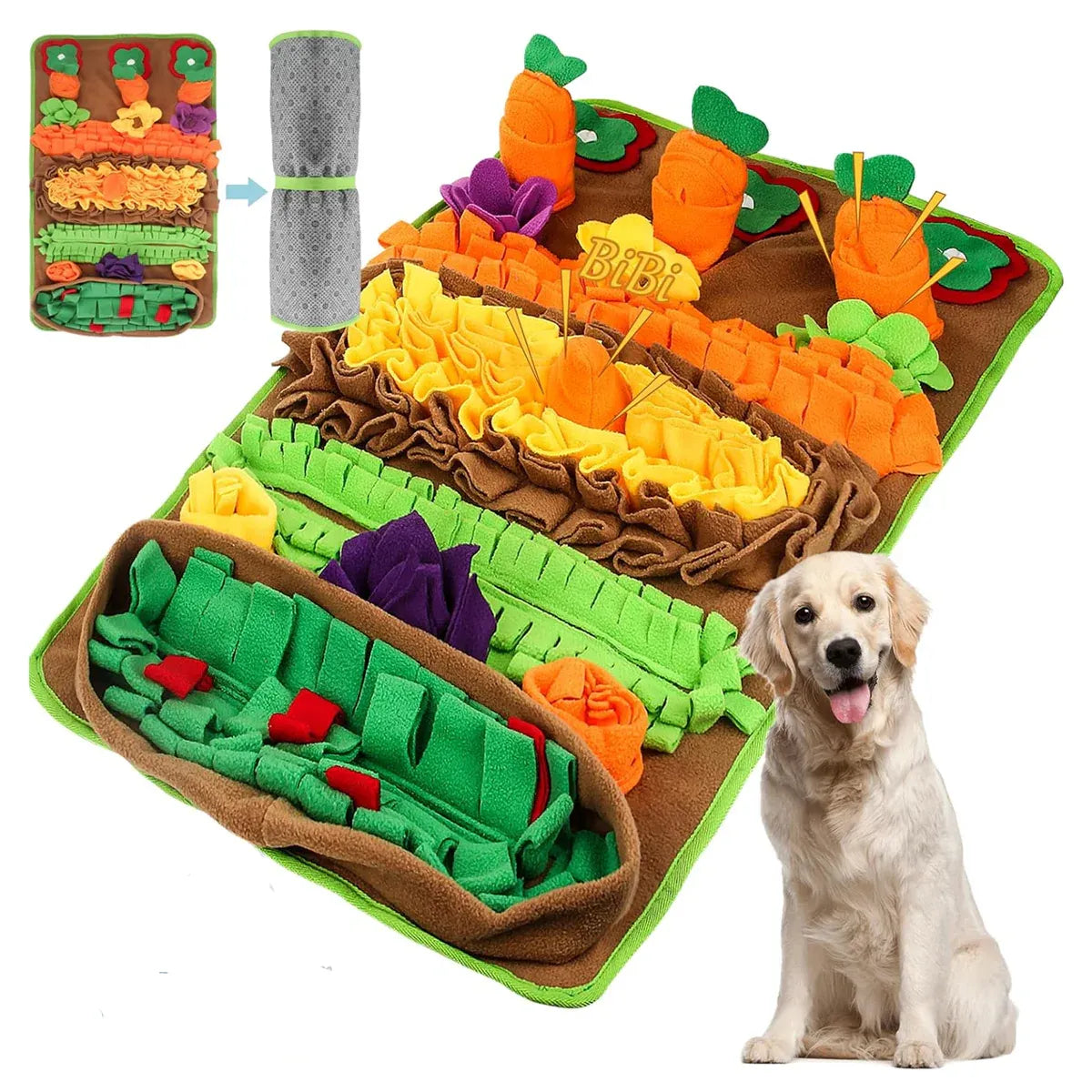 Pet Snuffle Mat Dog Hiding Toy Washable Interactive Puzzle Mat Boredom Relief