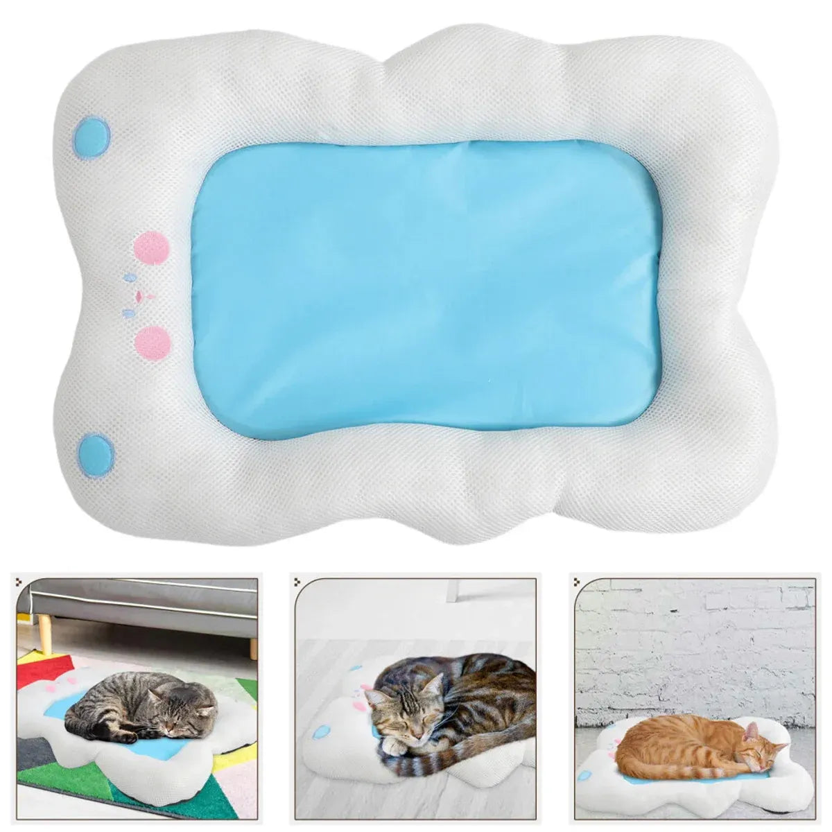 Soft Pet Bed for Dogs and Cats Washable Cushion Kennel Indoor Sleeping Mat Use - L