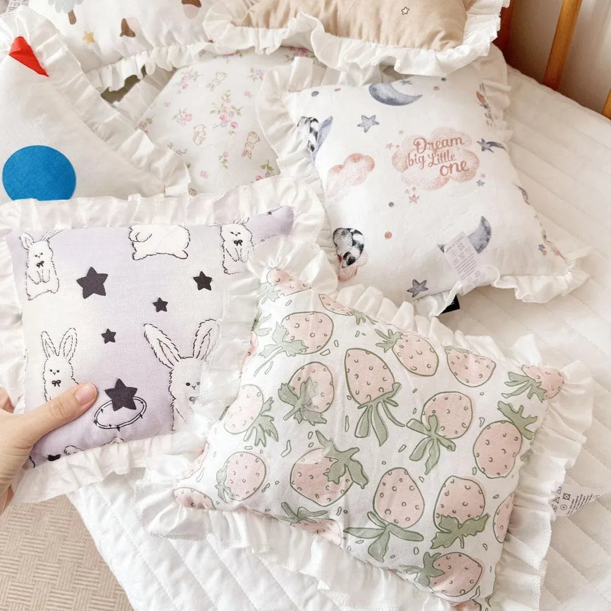 Lace Cat Pillow Soft Pet Cushion for Sleeping Comfortable Kitty Bed Cushion - White Rabbit