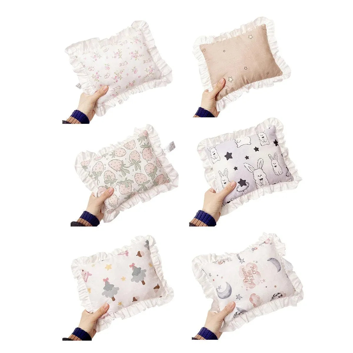 Lace Cat Pillow Soft Pet Cushion for Sleeping Comfortable Kitty Bed Cushion - White Strawberry
