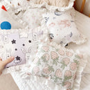 Lace Cat Pillow Soft Pet Cushion for Sleeping Comfortable Kitty Bed Cushion - White Strawberry