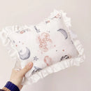 Lace Cat Pillow Soft Pet Cushion for Sleeping Comfortable Kitty Bed Cushion - White Strawberry