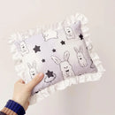 Lace Cat Pillow Soft Pet Cushion for Sleeping Comfortable Kitty Bed Cushion - White Strawberry
