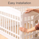 White Indoor Pet Playpen with Gate 91 x 91 x 60 cm - 1 Piece