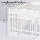 White Indoor Pet Playpen with Gate 91 x 91 x 60 cm - 1 Piece