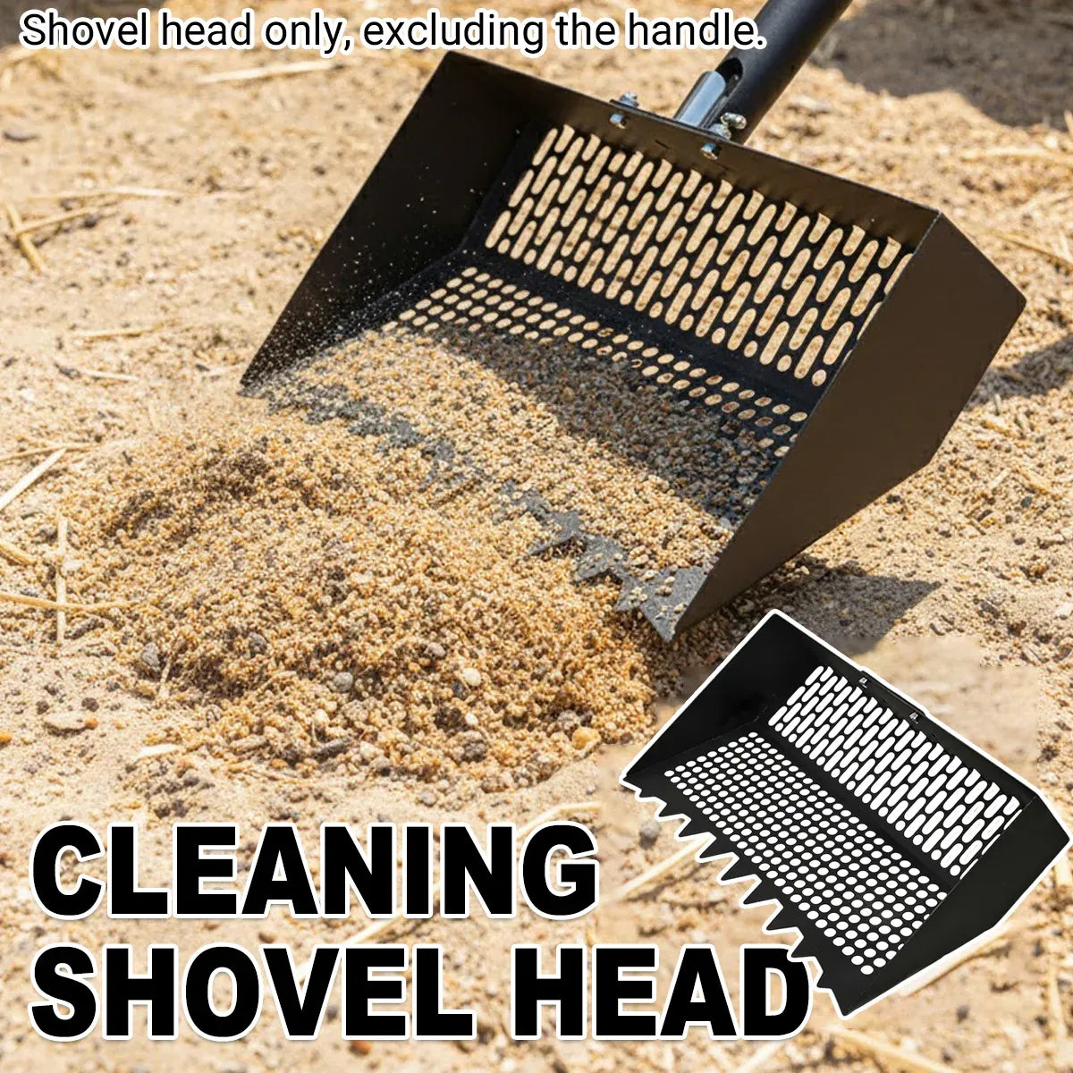 Chicken Coop Cleaning Shovel Head Metal Litter Scoop Sifter Garden Tool