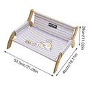 Pet Striped Lounge Bed Pet Nest Soft Cushion Washable Anti Slip Comfortable - Green