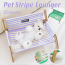 Pet Striped Lounge Bed Pet Nest Soft Cushion Washable Anti Slip Comfortable - Purple