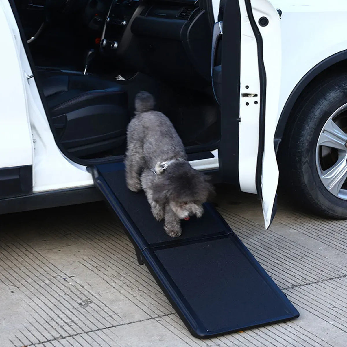 Pet Folding Stair Ladder Step Black Portable Dog Ramp Car Travel Stairs Steps