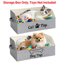 Portable Pet Toy Storage Box Foldable Organizer Snack Bag Pet Accessories Holder - Cat