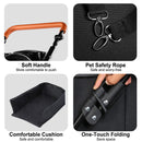 Foldable 2 in 1 Pet Stroller for Outdoor Travel Outing Lightweight Pet Carrier - Black
