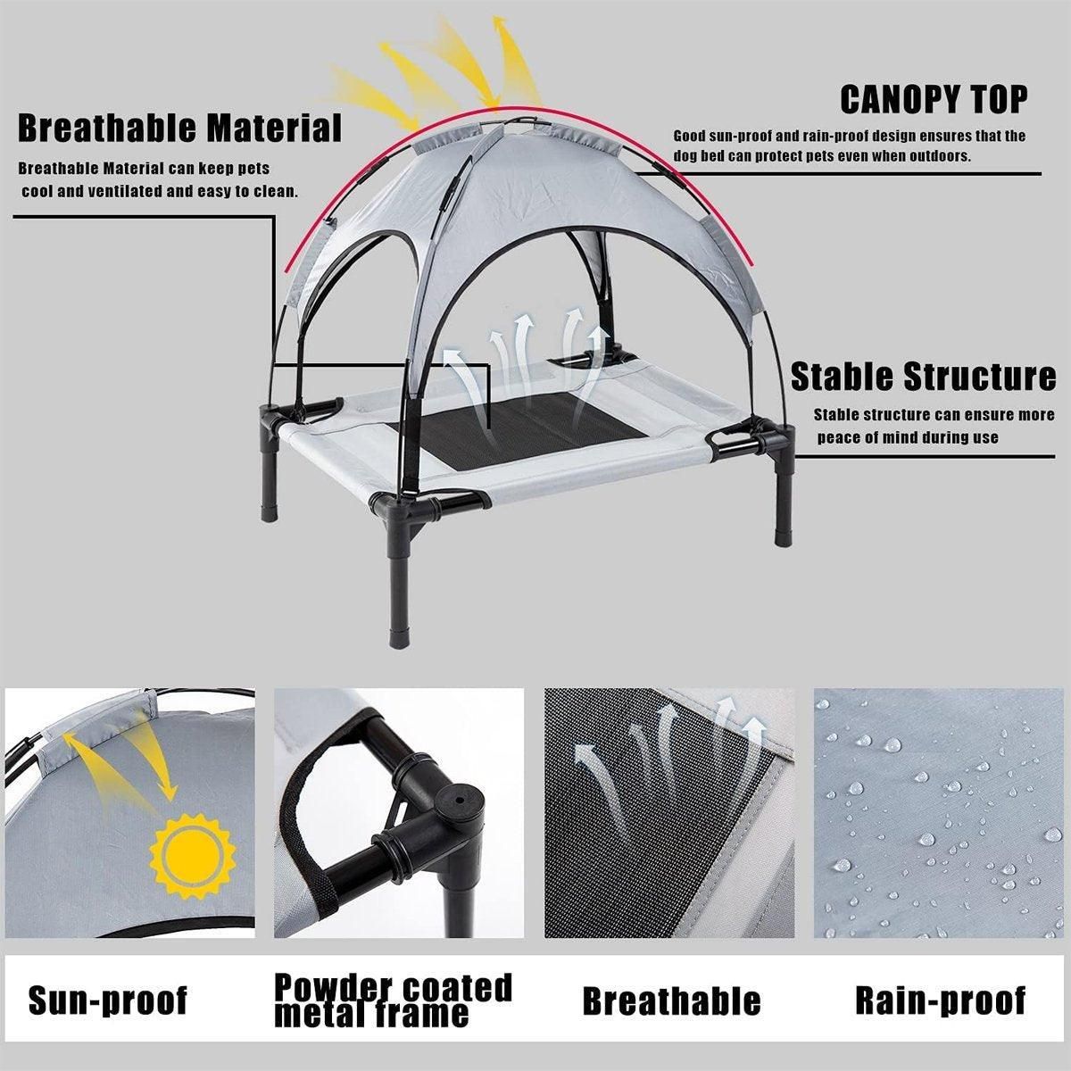 Portable Pet Travel Tent Foldable Dog Cat Camping Shelter Outdoor Summer Nest - S