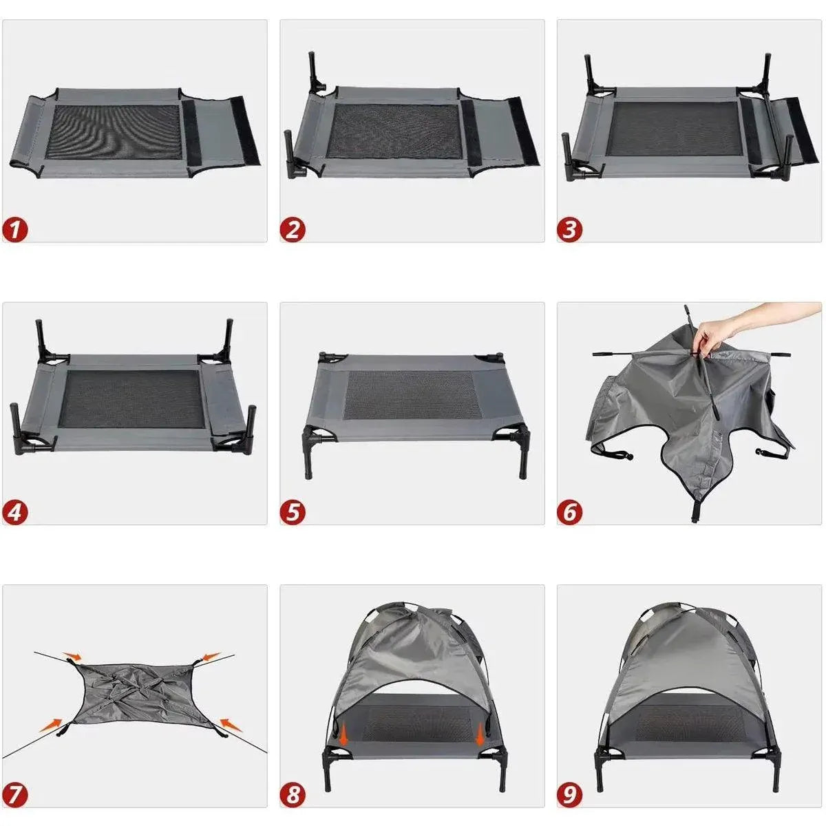 Portable Pet Travel Tent Foldable Dog Cat Camping Shelter Outdoor Summer Nest - S