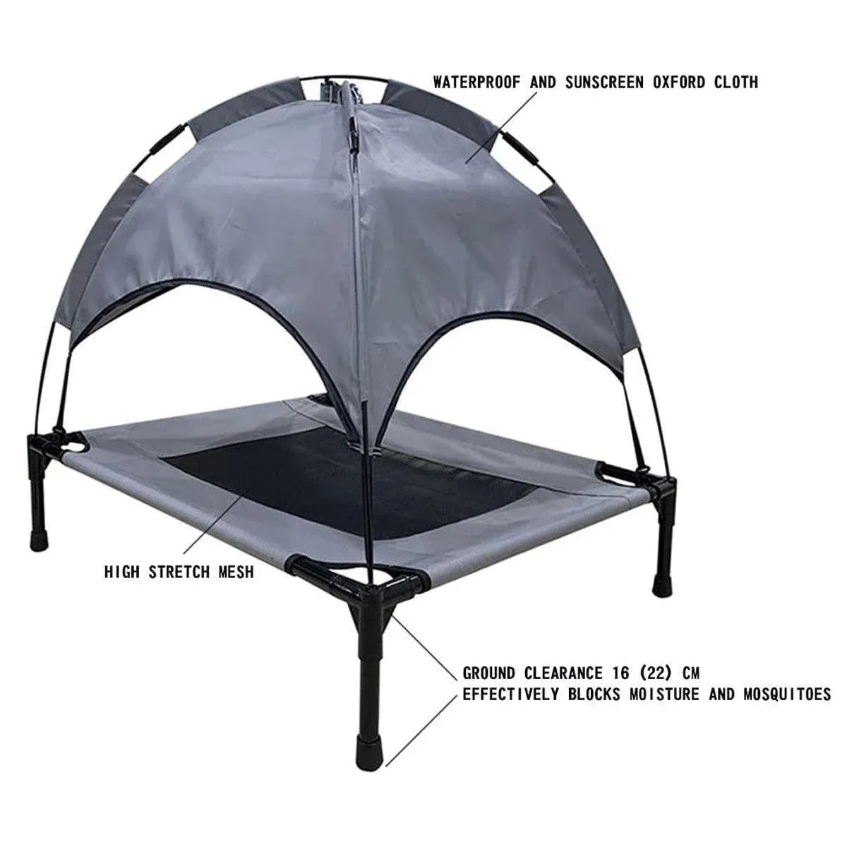Portable Pet Travel Tent Foldable Dog Cat Camping Shelter Outdoor Summer Nest - S