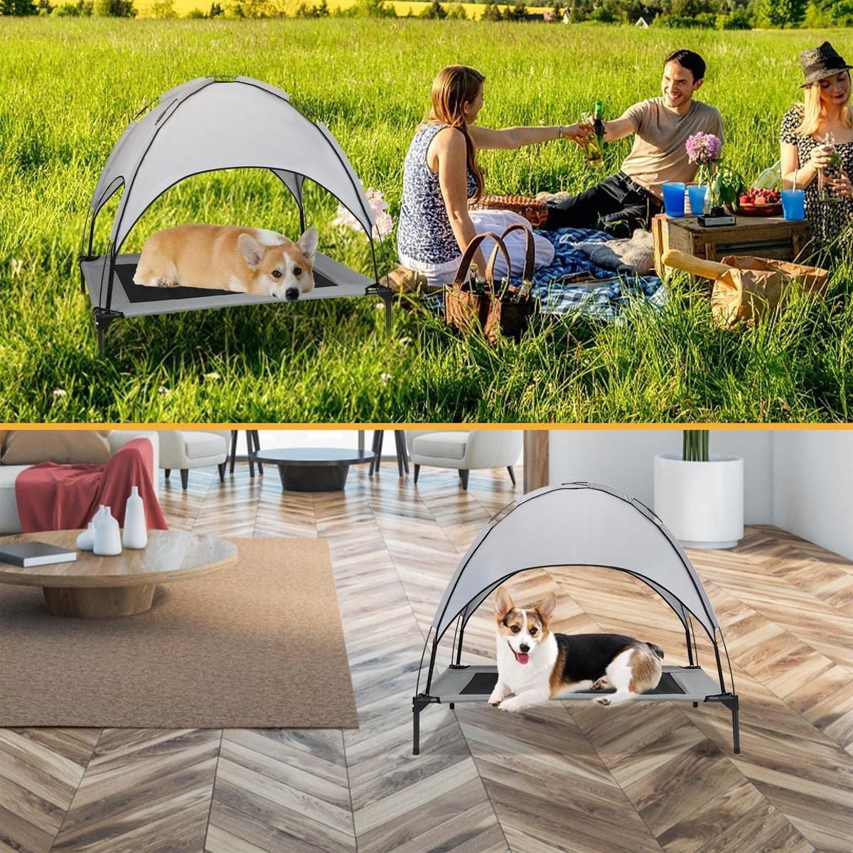 Portable Pet Travel Tent Foldable Dog Cat Camping Shelter Outdoor Summer Nest - S