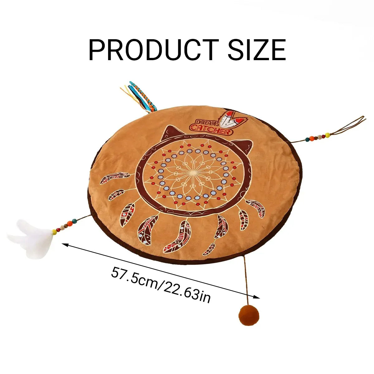 Bohemian Style Pet Bed Mat Washable Non Slip for Dogs Cats All Seasons Home Use