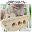Wooden Cradle Swing Hammock Cage Accessory for Small Pets