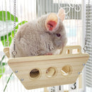 Wooden Cradle Swing Hammock Cage Accessory for Small Pets
