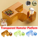 Clear Hamster Platform Transparent Plastic for Small Pet Cage Rest Play Exercise - Blue