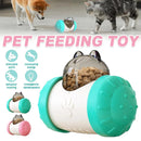 Pet Swing Dispensing Toy for Dogs Chew Resistant Interactive Slow Feeding Play - Blue