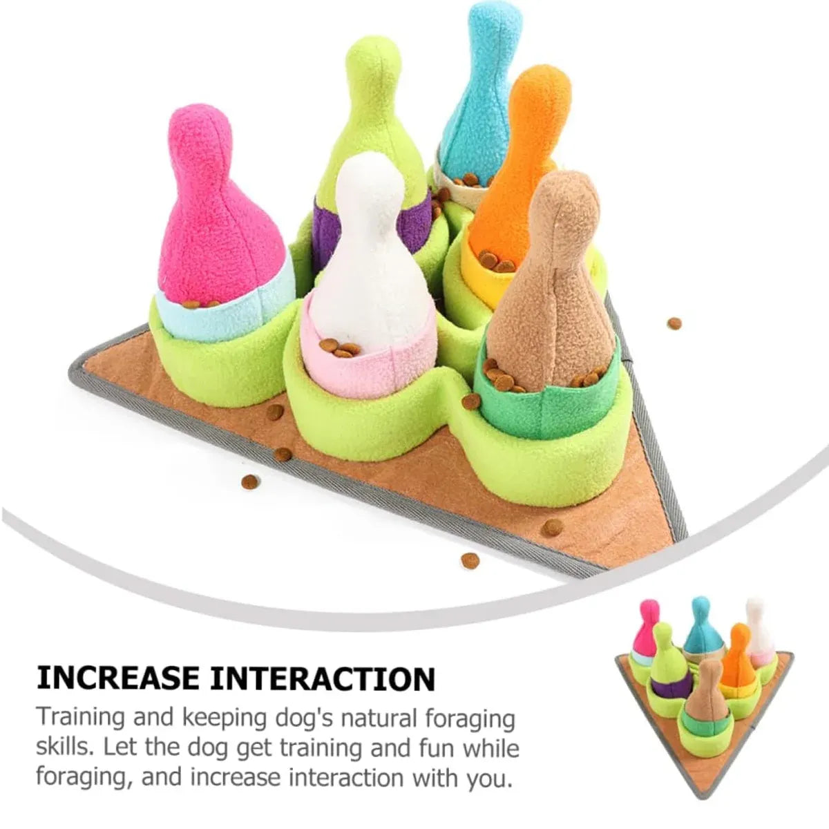 Dog Snuffle Chew Toy with Hidden Food Dispenser Interactive Training Puzzle Set