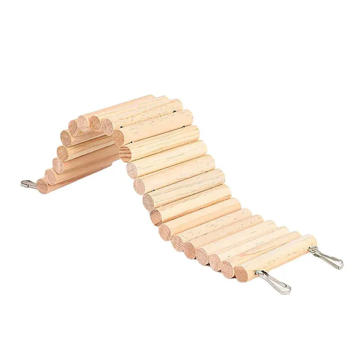 Wooden Hamster Toys Climbing Stairs Bridge Small Pet Soft Ladder Playground