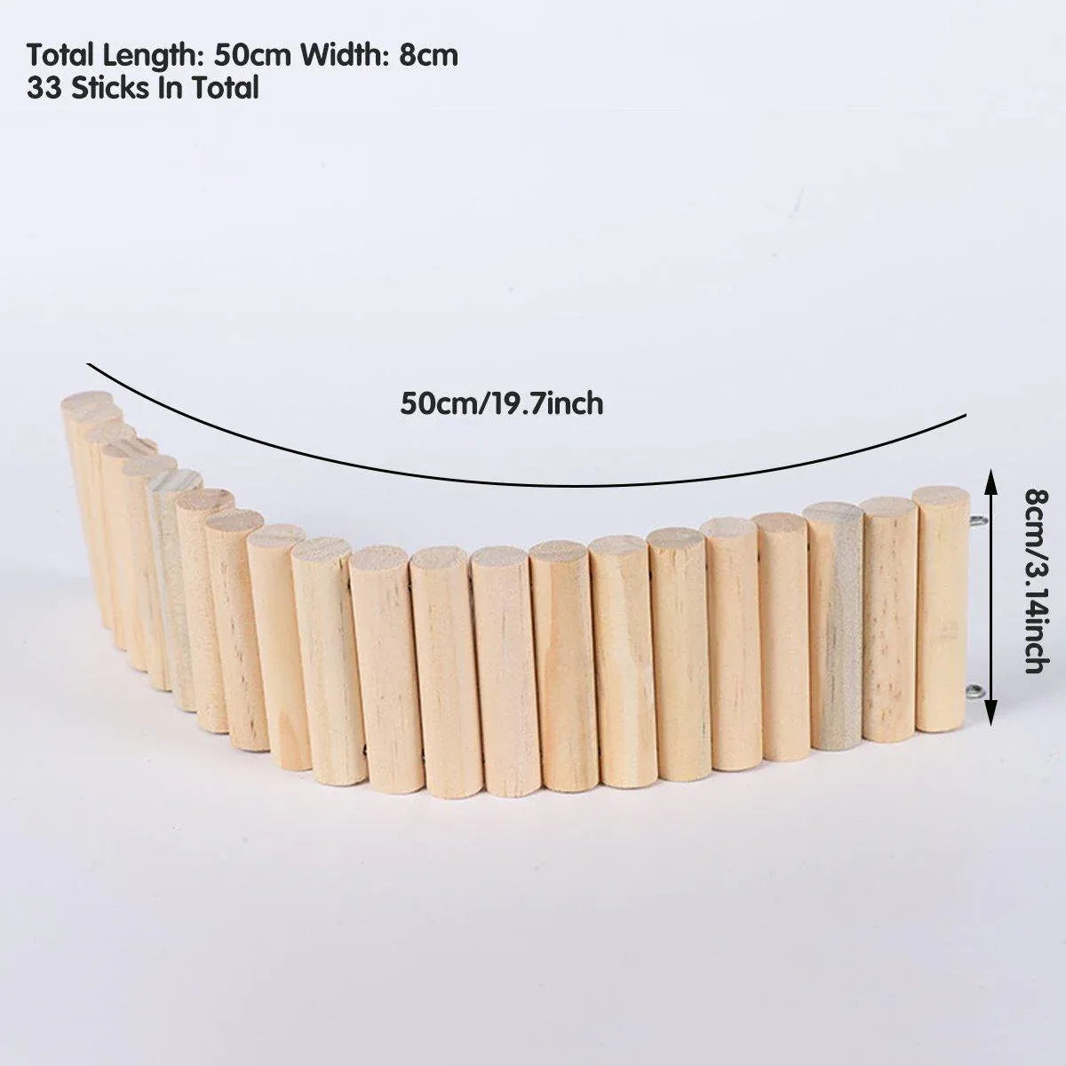 Wooden Hamster Toys Climbing Stairs Bridge Small Pet Soft Ladder Playground