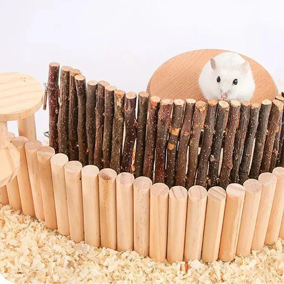 Wooden Hamster Toys Climbing Stairs Bridge Small Pet Soft Ladder Playground