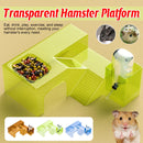 Clear Hamster Platform Transparent Plastic for Small Pet Cage Rest Play Exercise - Green