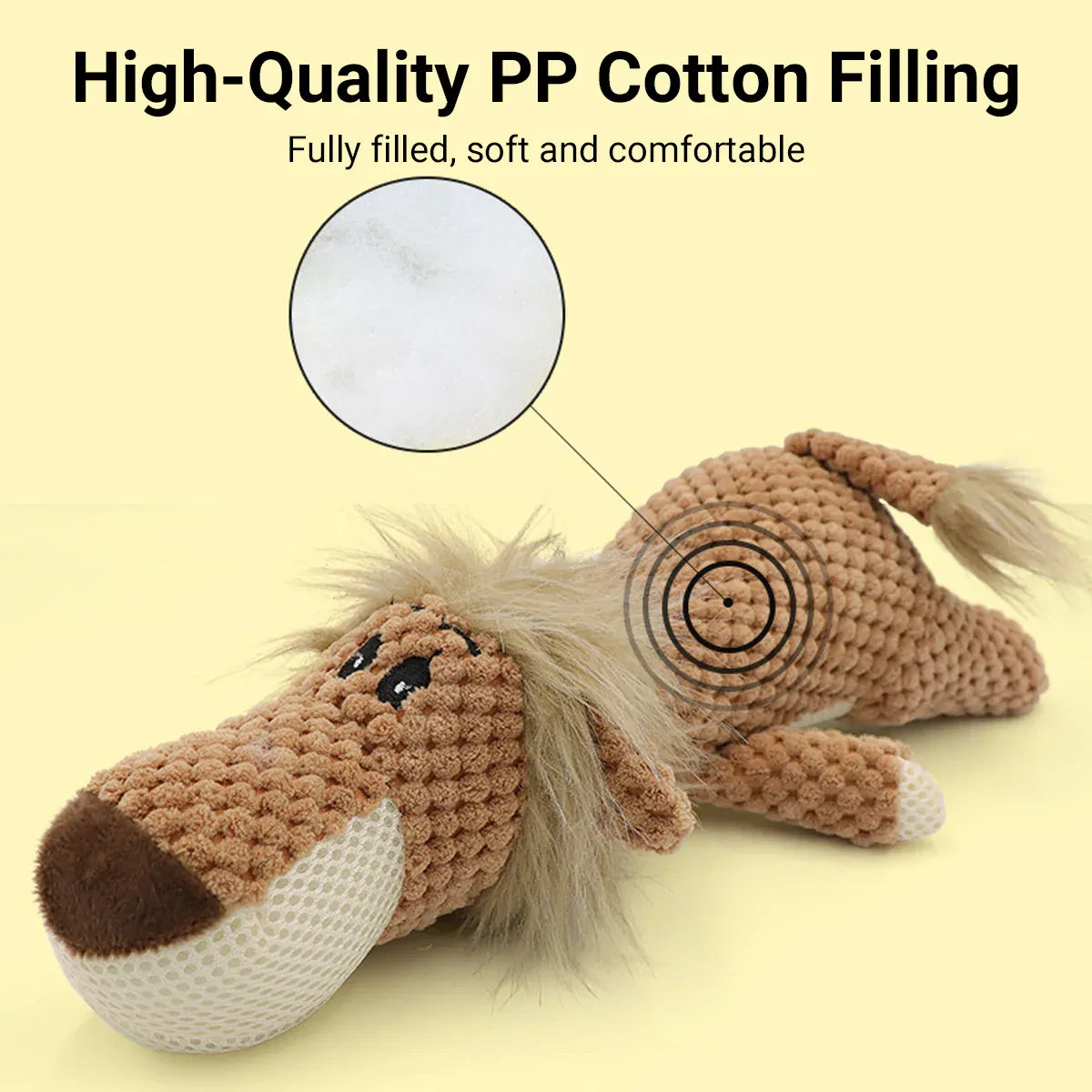 Pet Plush Corn Fleece Squeaky Toy Chew Teeth Cleaning For Dogs Puppies Safe Soft - Grey