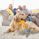 Pet Plush Corn Fleece Squeaky Toy Chew Teeth Cleaning For Dogs Puppies Safe Soft - Grey