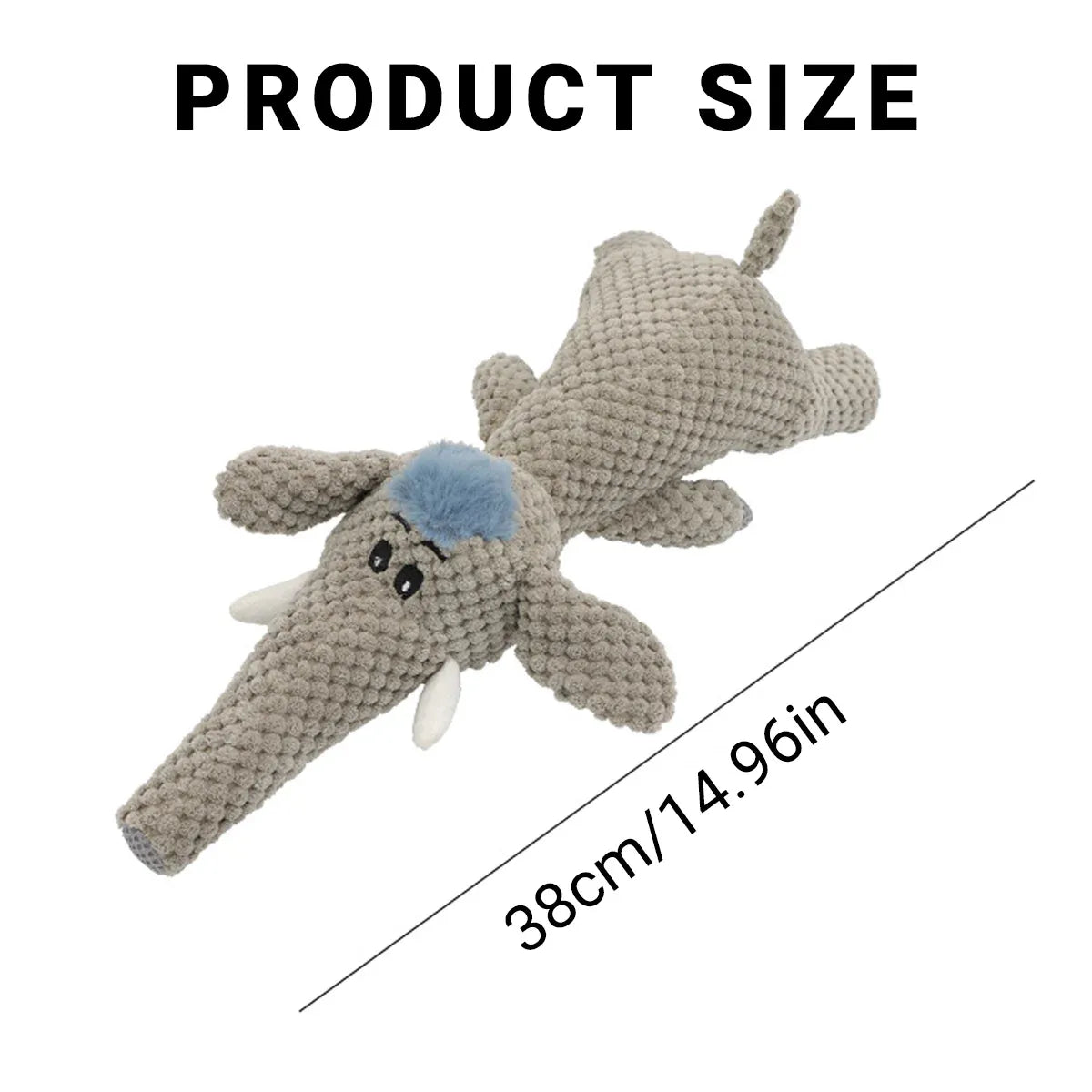 Pet Plush Corn Fleece Squeaky Toy Chew Teeth Cleaning For Dogs Puppies Safe Soft - Orange