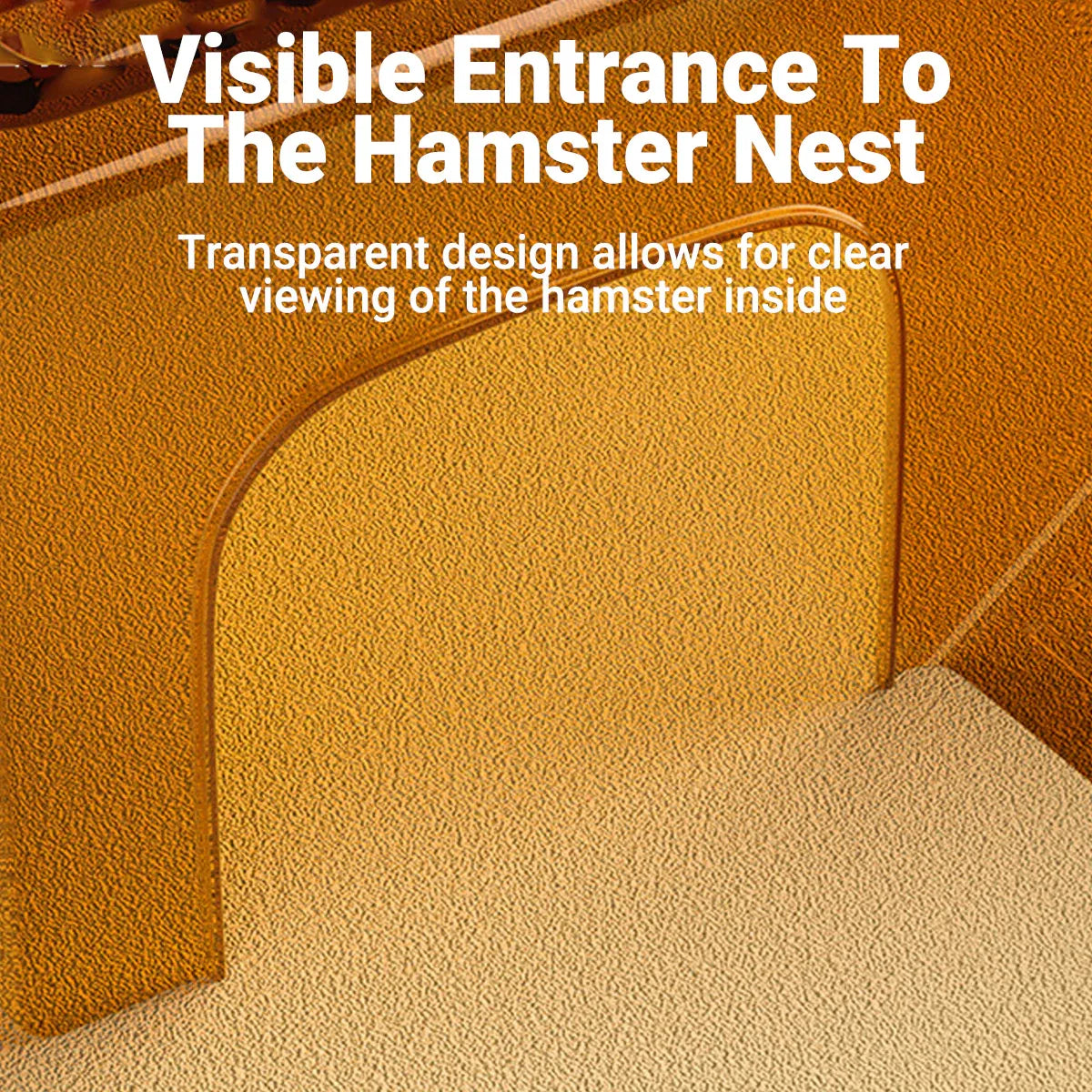 Clear Hamster Platform Transparent Plastic for Small Pet Cage Rest Play Exercise - Orange