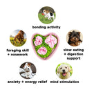 Dog Snuffle Mat Heart Shape Slow Feeder Puzzle Toy for Foraging Training