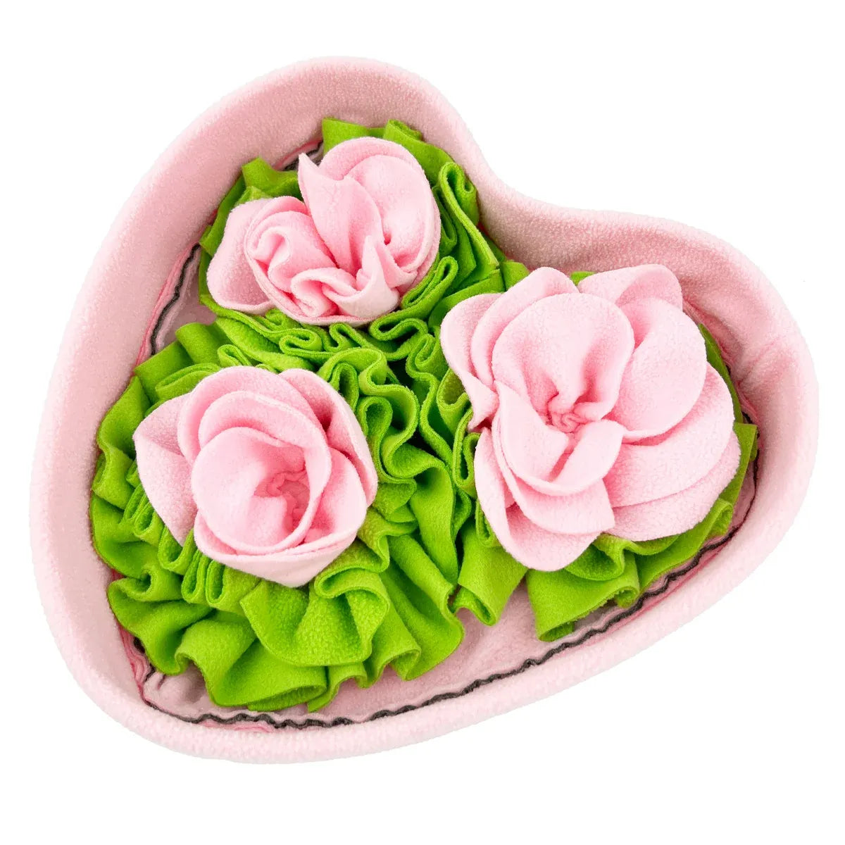Dog Snuffle Mat Heart Shape Slow Feeder Puzzle Toy for Foraging Training