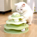 Funny Cat Toy Pet Toys Plastic Tower Interactive Track Ball Playing Game 3 Level - Pink