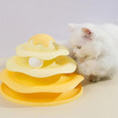 Funny Cat Toy Pet Toys Plastic Tower Interactive Track Ball Playing Game 3 Level - Pink