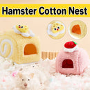 Hamster Cotton Nest Warm Cozy for Small Pets Winter Sleeping Bed Soft Washable - Pink