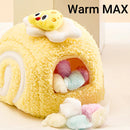 Hamster Cotton Nest Warm Cozy for Small Pets Winter Sleeping Bed Soft Washable - Pink