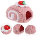 Hamster Cotton Nest Warm Cozy for Small Pets Winter Sleeping Bed Soft Washable - Pink