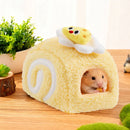 Hamster Cotton Nest Warm Cozy for Small Pets Winter Sleeping Bed Soft Washable - Pink