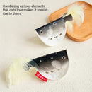 2pcs Catnip Pufferfish Cat Toy with Feather Tail Bell Interactive Felt Toy