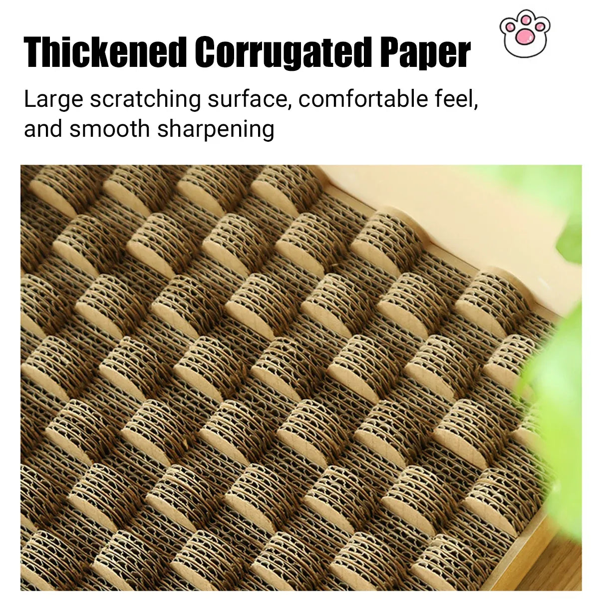 Cat Entertainment Corrugated Scratching Board Cat Toy Anti Scratch Durable - Upgraded Model