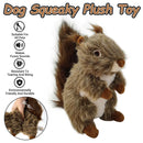 Simulation Squirrel Plush Dog Toy Interactive Squeaky Chew for Puppies