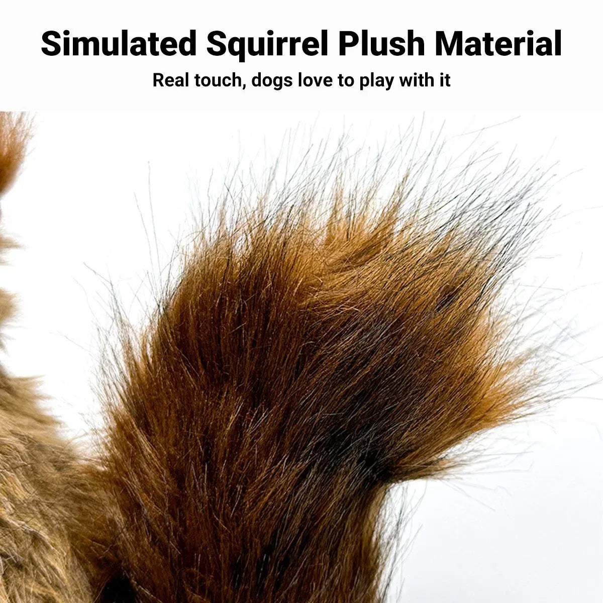 Simulation Squirrel Plush Dog Toy Interactive Squeaky Chew for Puppies