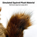 Simulation Squirrel Plush Dog Toy Interactive Squeaky Chew for Puppies
