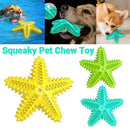 Pet Starfish Floating Dog Toy Audible Water Toy for Dogs Interactive Play Fun - Yellow