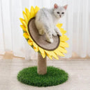 Sunflower Shaped Cat Scratcher Cat Tree Non-Shedding Durable Cardboard Material