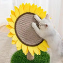 Sunflower Shaped Cat Scratcher Cat Tree Non-Shedding Durable Cardboard Material